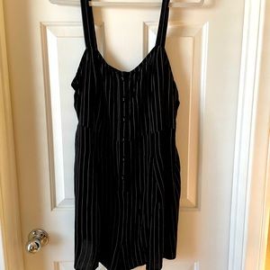 Black pinstripe romper size 1X